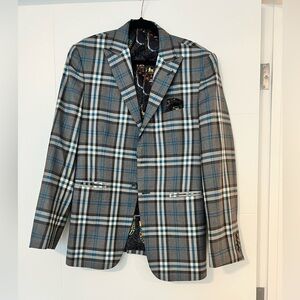 Men’s custom plaid blazer